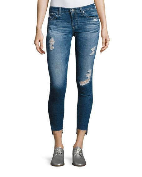 AG 14 Years Radiant Cropped Skinny Jeans with Step Hem, Indigo Neiman Marcus st. patrick's day sale
