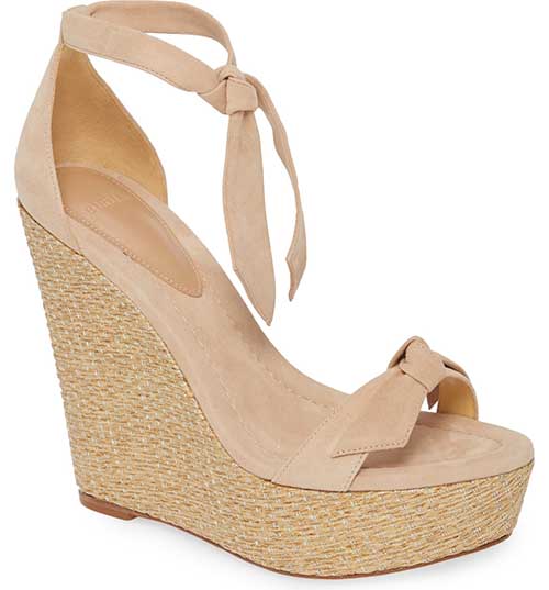 Alexandre Birman Clarita Raffia Wedge Sandal Marble platform espadrille wedge sandals
