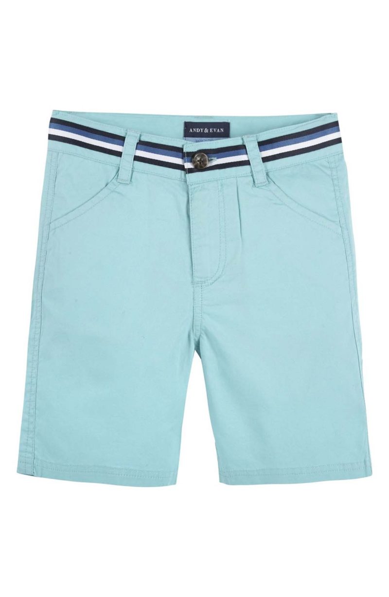 Andy & Evan Belted Shorts Light Green easter outfits for baby boys