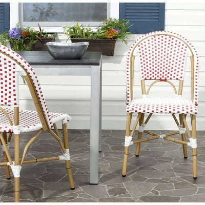 Bay Isle Home Del Mar Side Chair Red White Wicker Wayfair summer preview sale