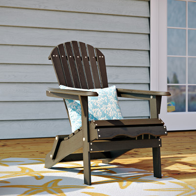 Beachcrest Home Cuyler Adirondack Chair Dark Brown Wayfair summer preview sale
