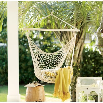 Beachcrest Home Parker Woven Cotton Chair Hammock Wayfair summer preview sale