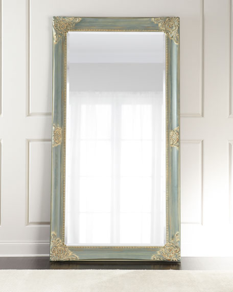 Belton Leaner Mirror Blue Horchow friends and family sale