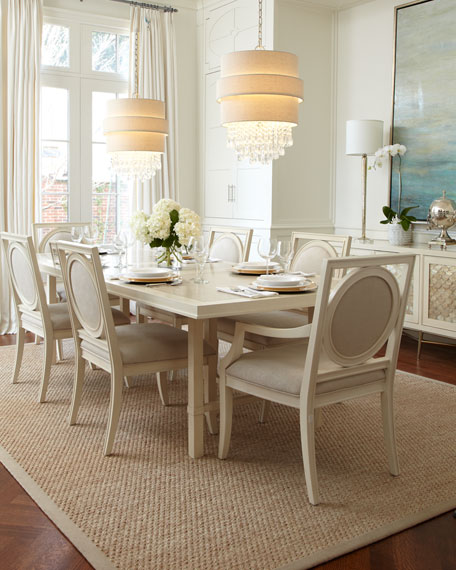 Bernhardt Leslie Dining Table Color Alabaster horchow friends and family sale