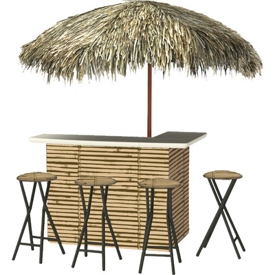 Best of Times Luau Tiki Bar Set Wayfair summer preview sale