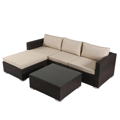 Brayden Studio Murillo 5 Pieces Seating Group with Cushion Multibrown Wayfair summer preview sale