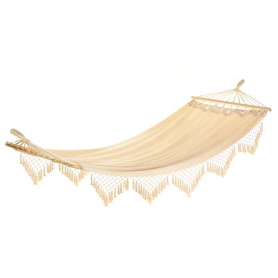 Bungalow Rose Douane Fringed Cotton Tree Hammock Wayfair summer preview sale