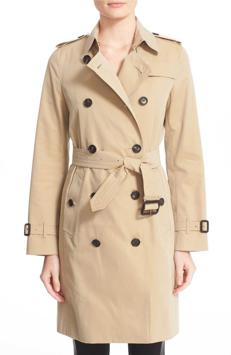Burberry London 'Kensington' Long Trench Coat Honey trench coats spring 2017