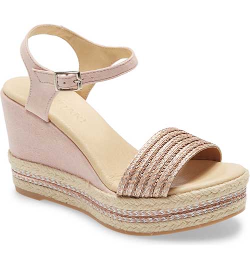 Cordani Evie Platform Wedge Sandal Blush Suede platform espadrille wedge sandals women spring