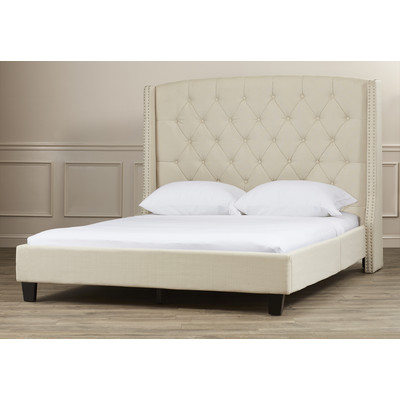 Darby Home Co Queen Tufted Upholstered Panel Bed Oatmeal Wayfair upholstered furniture sale