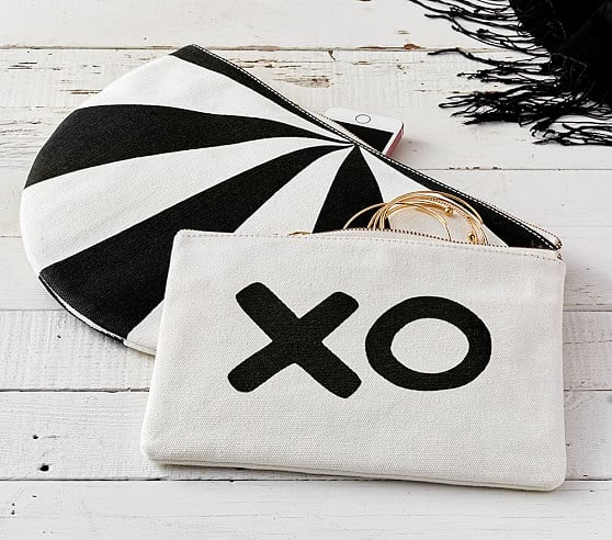 Emily & Meritt Black & White Pouches Stripes XO emily & meritt for pottery barn kids