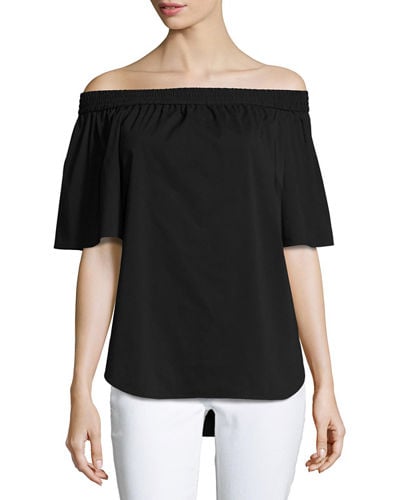 Finley Sabra Off-the-Shoulder Top Black Neiman Marcus st. patrick's day sale