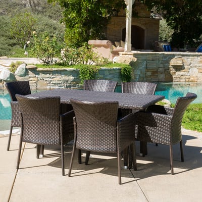 Home Loft Concepts Rio De Janeiro 7 Piece Dining Set Wicker Rattan Wayfair summer preview sale