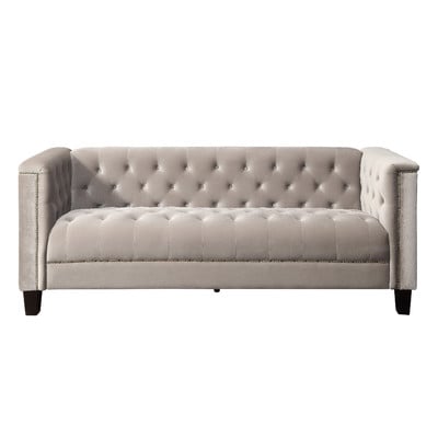House of Hampton Dowe Tufted Sofa Milky Beige Wayfair upholstered furniture sale
