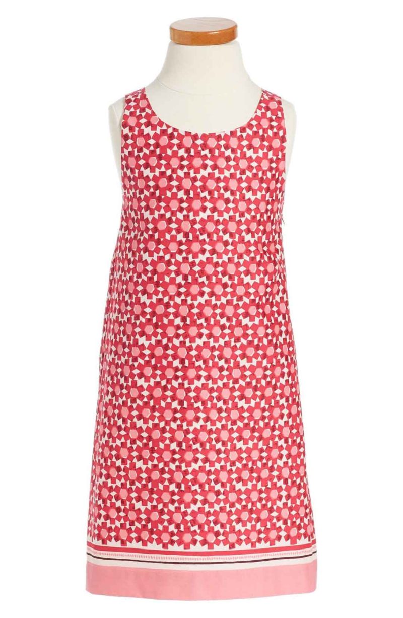 KATE SPADE NEW YORK tanner floral print shift dress floral tile little girls easter dresses for little girls