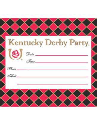 Kentucky Derby 8-Pack Party Invitations with Envelopes 2017 kentucky derby party props home decor