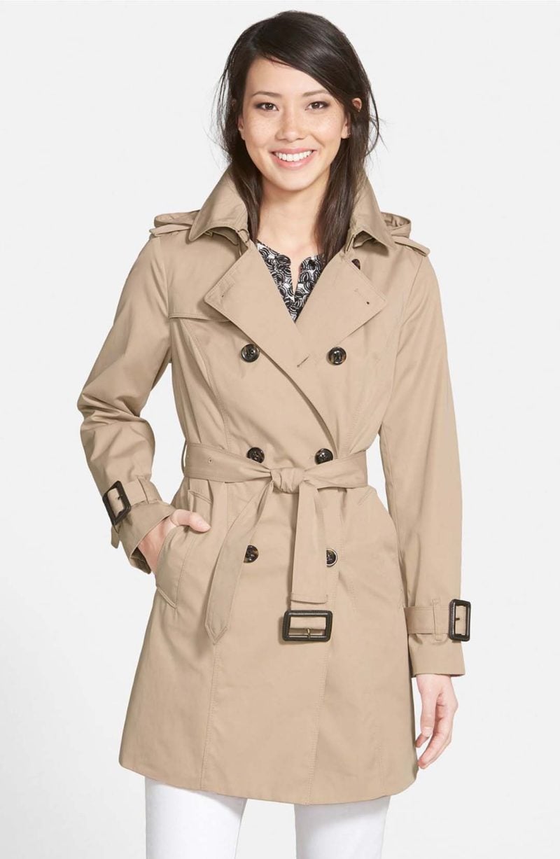 LONDON FOG Heritage Trench Coat with Detachable Liner Stone top trench coats spring 2017