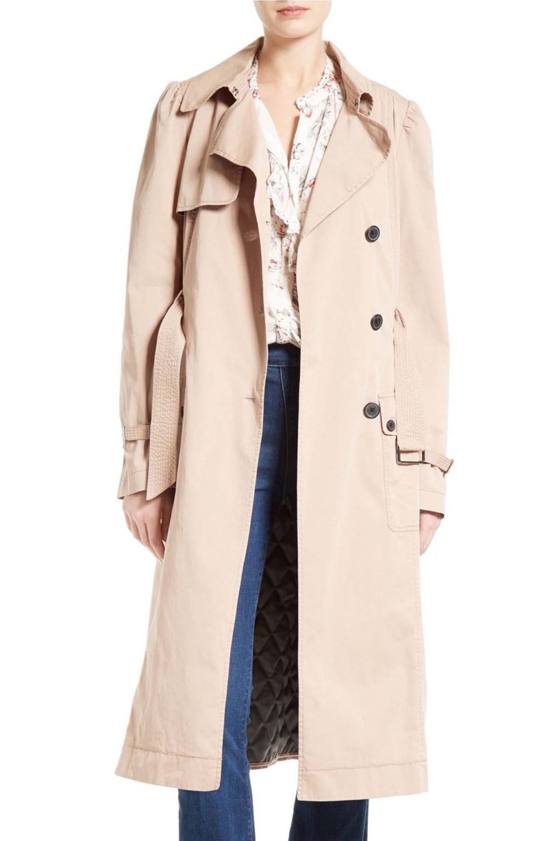 La Vie Rebecca Taylor Twill Trench Coat Tawny trench coats spring 2017