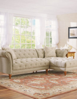 Lark Manor Bluet Right Hand Facing Sectional Nailheads Wayfair upholstered furniture sale