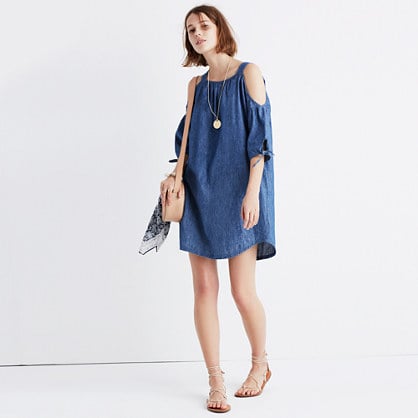 Madewell chambray cold-shoulder dress item g2561 erica wash madewell sale