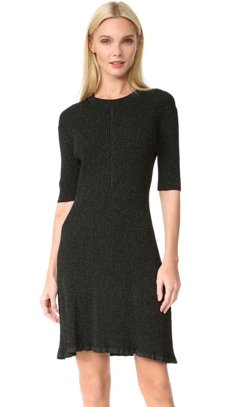 McQ - Alexander McQueen Crochet Skater Dress Huntergreen skater dresses spring 2017 trend