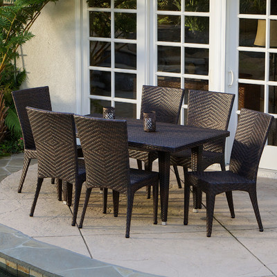 Mercury Row Drago 7 Piece Dining Set Wayfair outdoor furniture sale summer preview