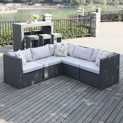 Mercury Row Lachesis Sectional with Cushion Gray Wayfair summer preview sale