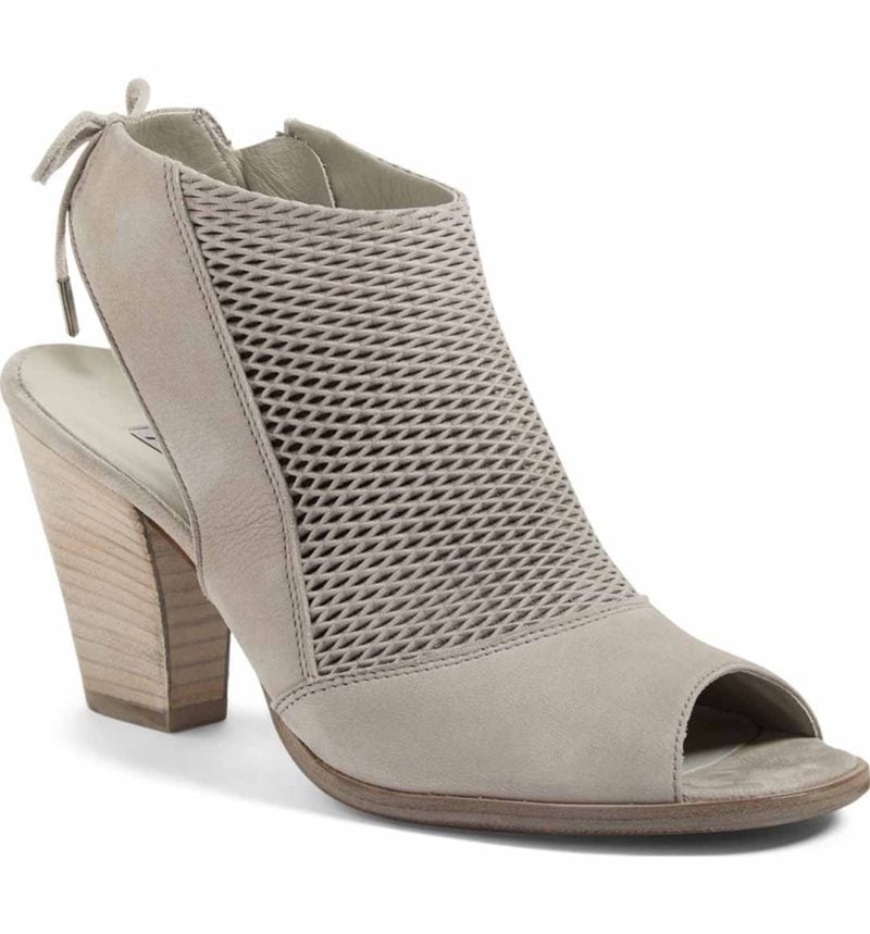 PAUL GREEN Lexi Peep Toe Bootie Quartz Leather open toe booties spring 2017