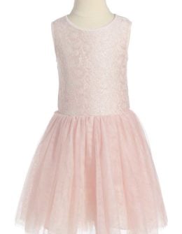 PIPPA & JULIE Sparkle Lace Birthday Dress Blush Silver easter dresses for little girls 2017