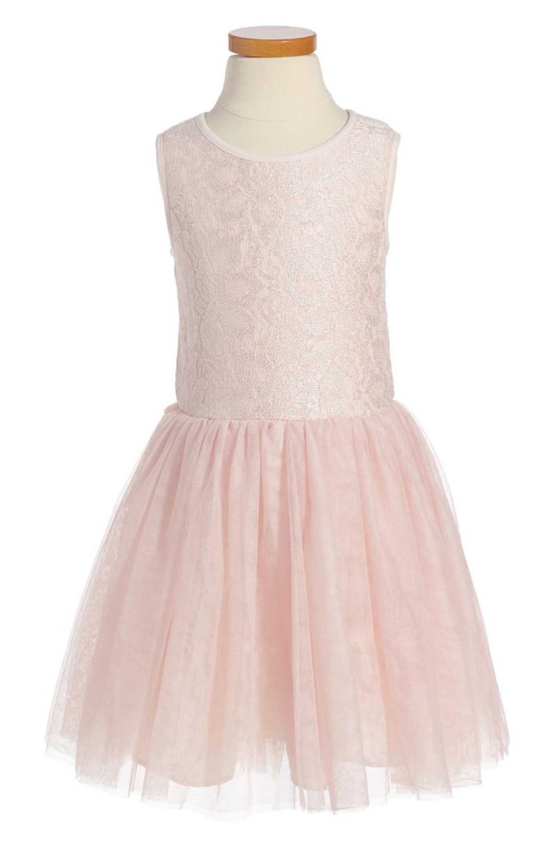 PIPPA & JULIE Sparkle Lace Birthday Dress Blush Silver easter dresses for little girls 2017