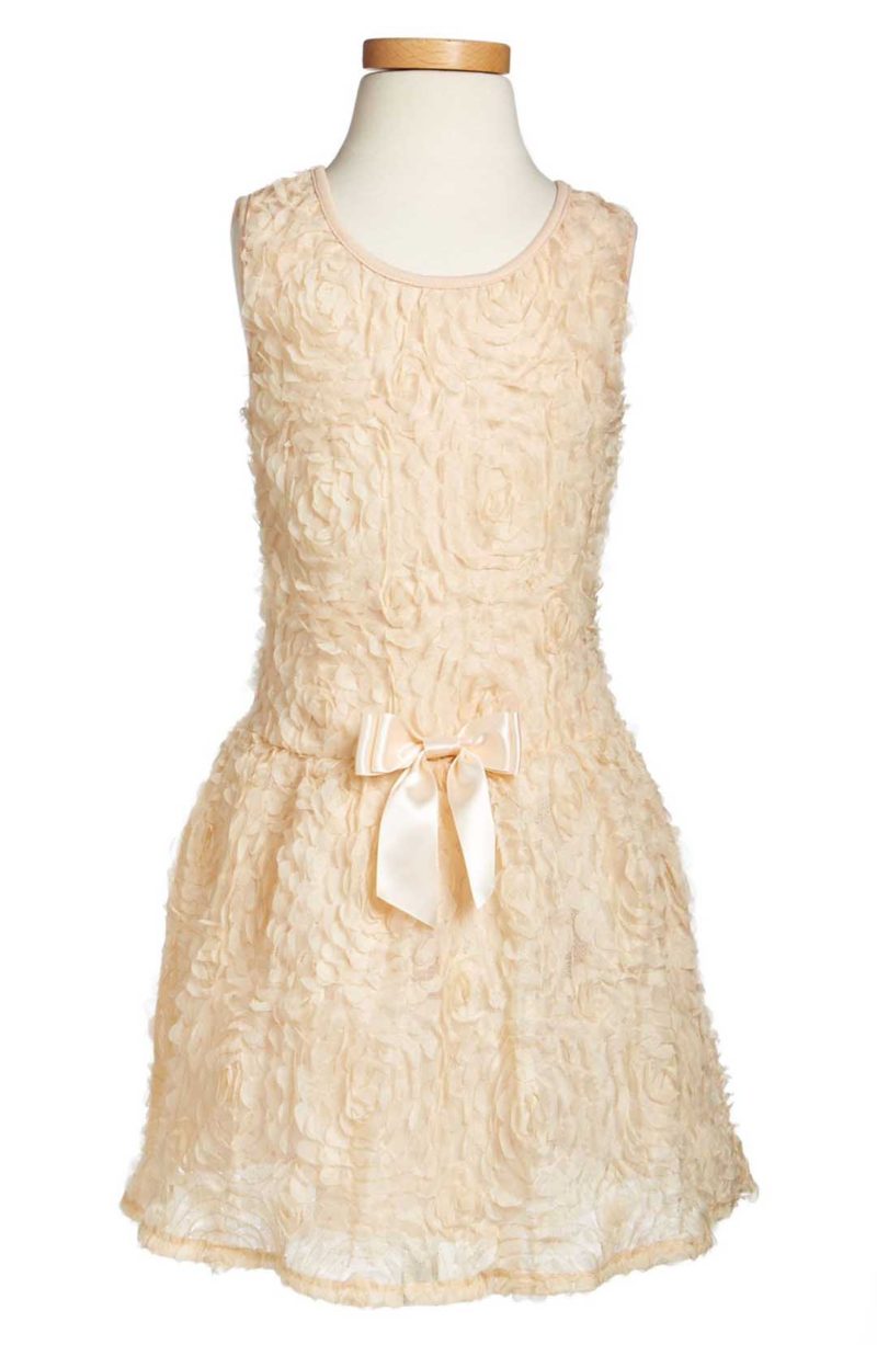 POPATU Rosette Drop Waist Dress Ivory easter dresses for little girls