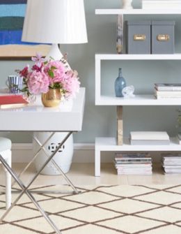 Pangea Alba X-Leg Desk, White Lacquer glam white desks