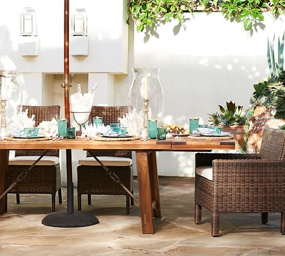Pottery Barn BENCHWRIGHT OUTDOOR RECTANGULAR EXTENDING DINING TABLE pottery barn buy more save more sale