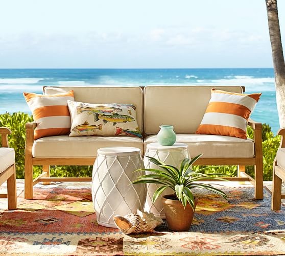 Pottery Barn HAMPSTEAD TEAK SOFA - HONEY pottery barn buy more save more sale
