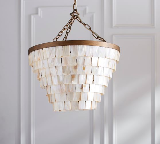 Pottery Barn MAYA TIERED SHELL CHANDELIER pottery barn buy more save more sale