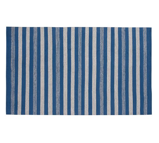 Pottery Barn NOAH SYNTHETIC INDOOR/OUTDOOR RUG - BLUE MULTI pottery barn buy more save more sale