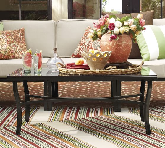 Pottery Barn RIVIERA COFFEE TABLE Outdoor pottery barn buy more save more sale