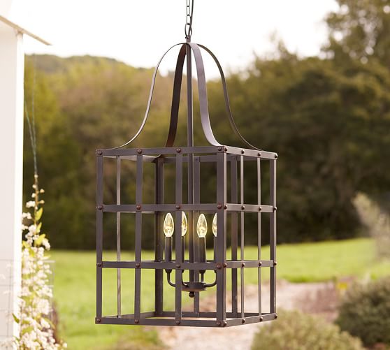 Pottery Barn RUSTIC GRID INDOOR/OUTDOOR LANTERN pottery barn buy more save more sale
