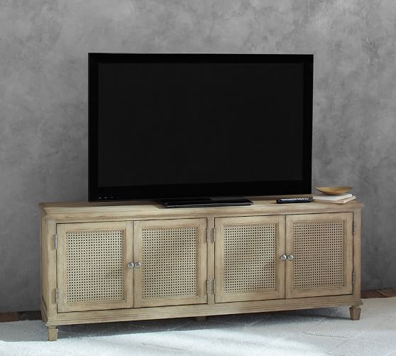 Pottery Barn SAUSALITO MEDIA CONSOLE Stained Sea Drift Finish pottery barn buy more save more sale 