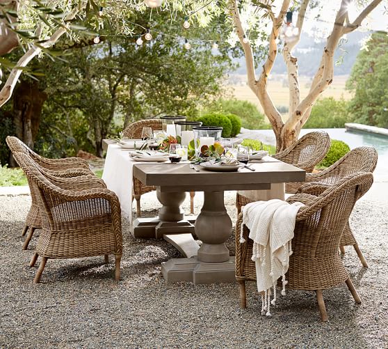 Pottery Barn SCARLETT CONCRETE RECTANGULAR DINING TABLE pottery barn buy more save more sale