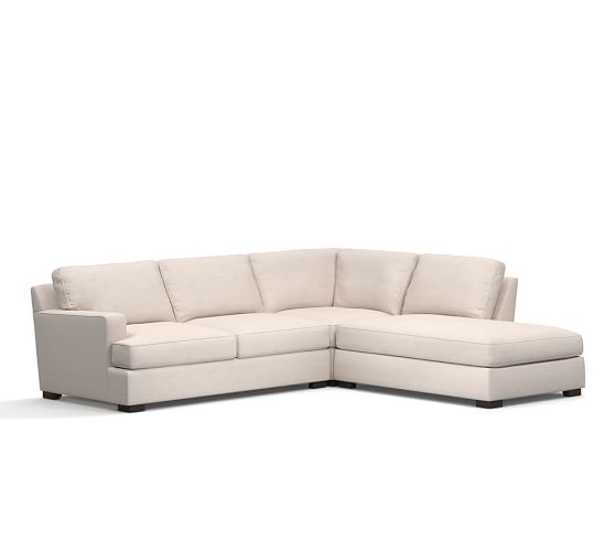 Pottery Barn TOWNSEND UPHOLSTERED SQUARE ARM 3-PIECE BUMPER SECTIONAL pottery barn buy more save more sale