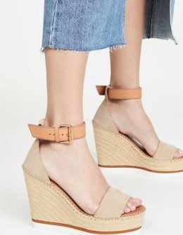 See by Chloe Glyn Wedge Espadrilles Beige Natural platform espadrille wedge sandals women