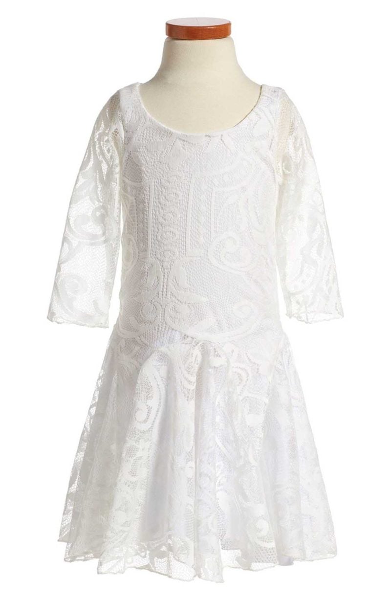TWIRLS & TWIGS Lace Skater Dress White  easter dresses for little girls 2017 style