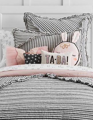 The Emily & Meritt Ruffle Stripe Quilted Bedding Pottery Barn Kids emily & meritt for pottery barn kids