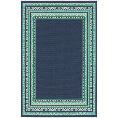 Threadbind Cortlandt Navy/Green Indoor/Outdoor Area Rug Wayfair summer preview sale