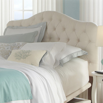 Three Posts Hanley Tufted Upholstered Panel Headboard Ivory Wayfair upholstered furniture sale