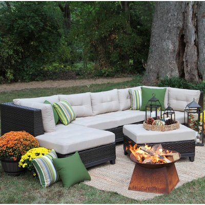 Three Posts Weirton 4 Piece Sectional with Cushions Wayfair summer preview sale