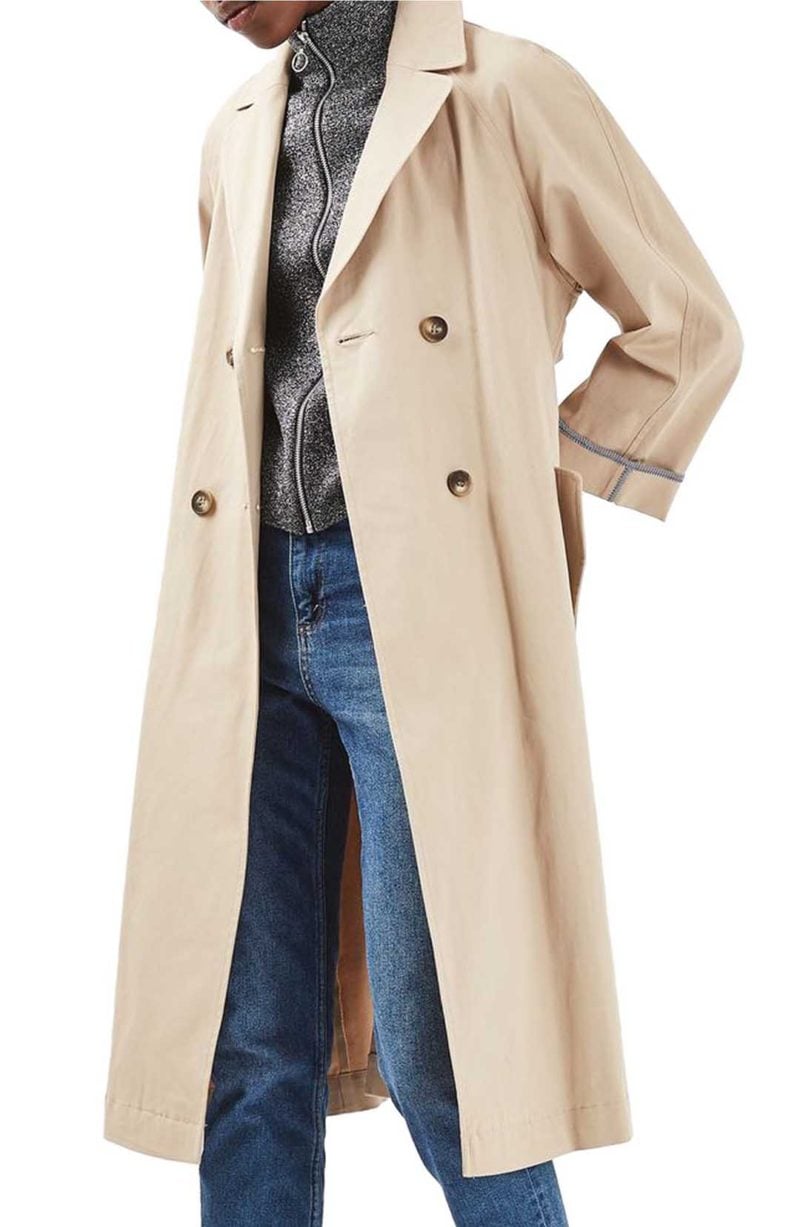Topshop Relaxed Trench Coat Beige  trench coats spring 2017
