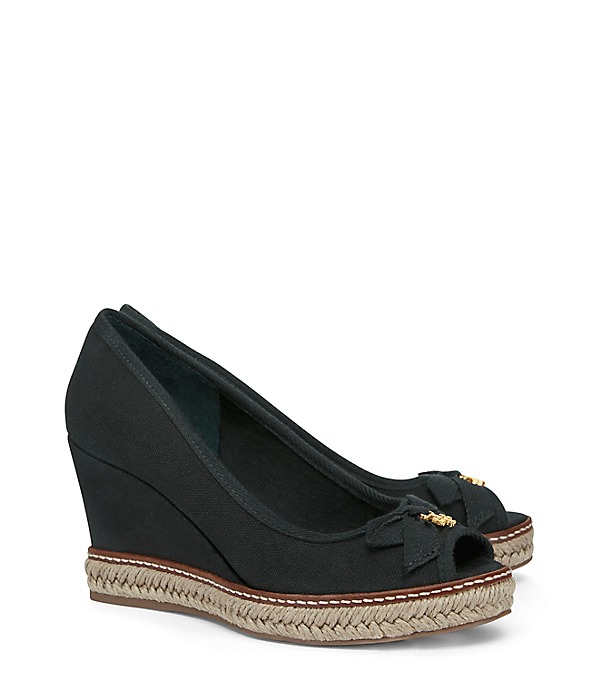 Tory Burch JACKIE WEDGE Black tory burch private sale