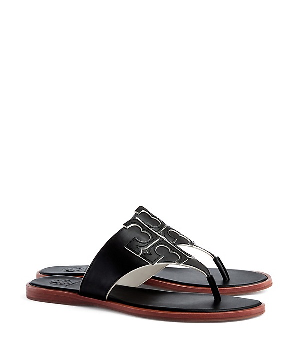 Tory Burch JAMIE THONG SANDAL Black Ivory Tory Burch Private Sale